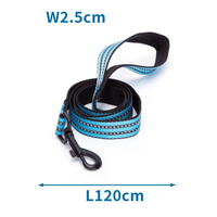 Nobleza vodítko s reflexným pruhom 2,5 x 120 cm modré